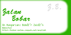 zalan bobar business card